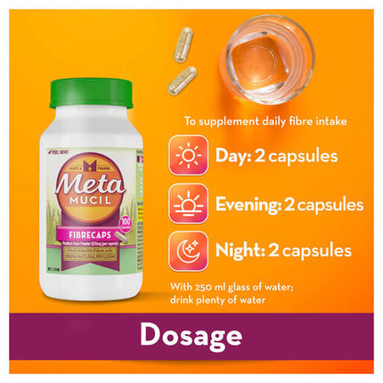 Metamucil Daily Fibre Supplement Fibre Caps 300 Capsules