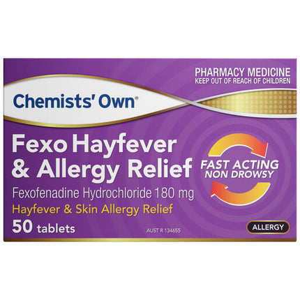 Chemists Own Fexo Hayfever & Allergy Relief 180Mg 50 Tablets