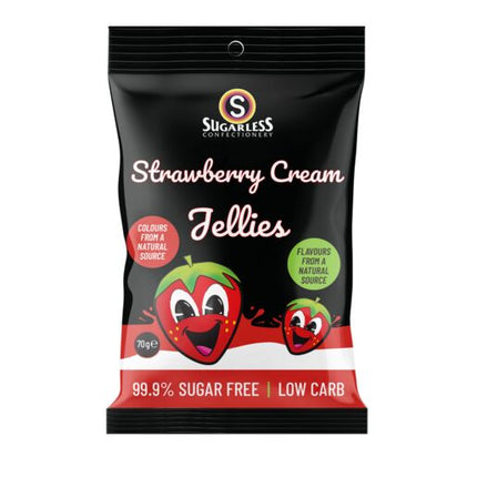Sugarless Jellies Strawberry Cream 70G