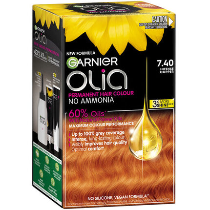 Garnier Olia Permanent Hair Colour 7.40 Intense Copper