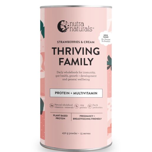 Nutra Naturals Thriving Family Protein Strawberries & Cream 450g