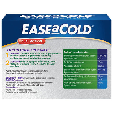 Ease A Cold Cold & Flu Relief 18 Capsules