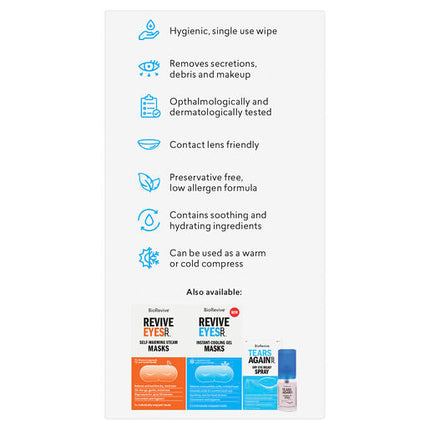 BioRevive CleanEyes Eyelid Cleansing Wipes 30 Pack