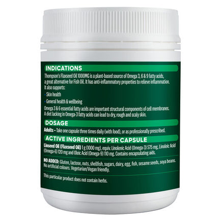 Thompson's Flaxseed Oil 1000mg  200 Capsules