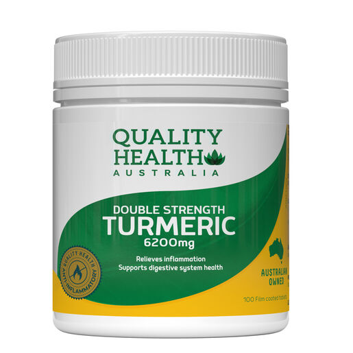 Quality Health Double Strength Turmeric 6200mg 100 Tablets