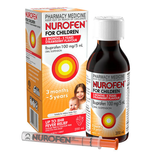 Nurofen For Children 3 Months To 5 Years Strawberry 200ml