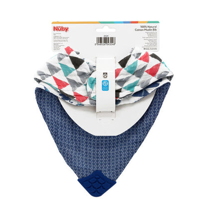 Nuby Muslin Bandana Bibs with Teething Corner