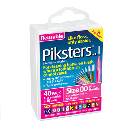 Piksters Interdental Brush Size 00 Pink 40 Pack