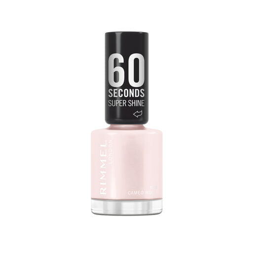 Rimmel London 60 Seconds Super Shine Nail Polish, 108 Cameo Rose 8Ml