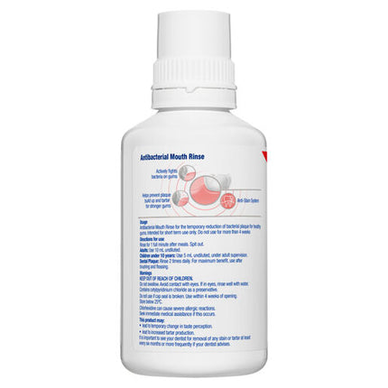 Colgate Savacol Antibacterial Anti-Stain Mouth Rinse 300mL Alcohol Free Mint