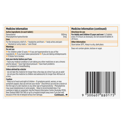 Codral PE Cold & Flu Tablets 16