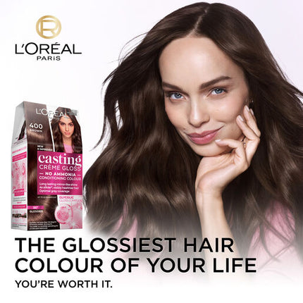 L'Oreal Casting Creme Gloss Semi-Permanent Hair Colour 400 Brown