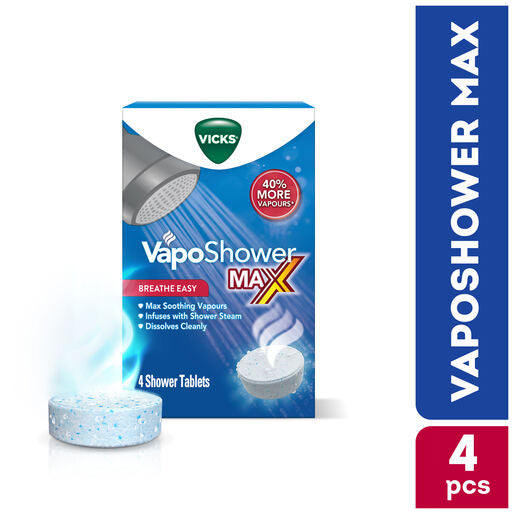 Vicks VapoShower Max Decongestant Shower Tablets 4 Pack