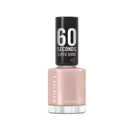 Rimmel London 60 Seconds Super Shine Nail Polish, 109 Evening Sand 8Ml