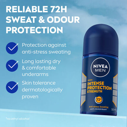 Nivea Men Intense Protection Strength Anti-Perspirant Roll-On 50ml