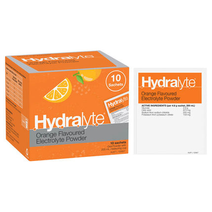 Hydralyte Electrolyte Powder Orange 10 Pack