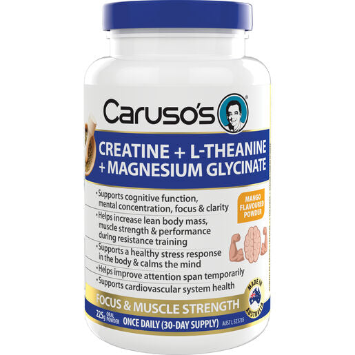 Caruso's Creatine + L-Theanine + Magnesium Glycinate 225g
