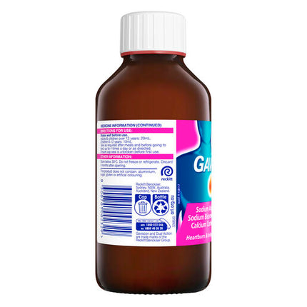 Gaviscon Dual Action Heartburn & Indigestion Relief Peppermint 300ml