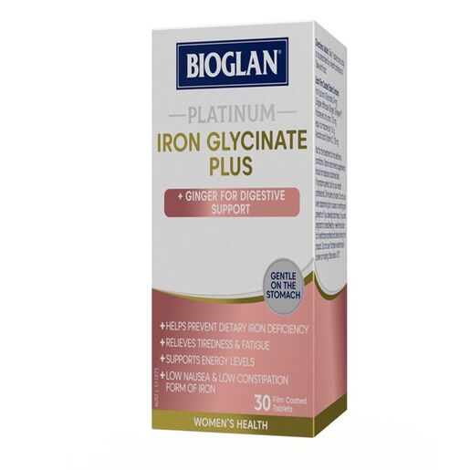 Bioglan Platinum Iron Glycinate Plus 30 Tablets