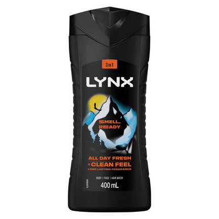 Lynx 3in1 Body Wash Smell Ready 400ml