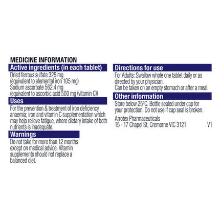 Ferro-Grad C PR 325/562.4mg Tablets Bottle 30