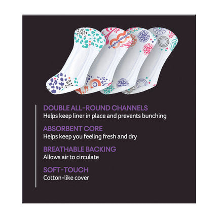 U By Kotex Protect Liners with Design 30 Pack