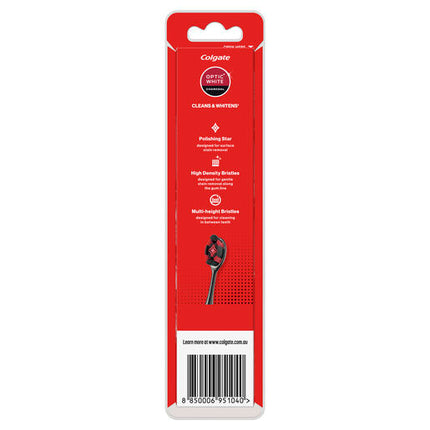 Colgate Optic White Pro Series Manual Toothbrush with Charcoal Spiral Bristles, 2 Pack