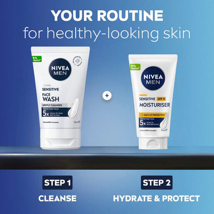 Nivea Men Sensitive Protective Moisturiser Spf15+ 75Ml