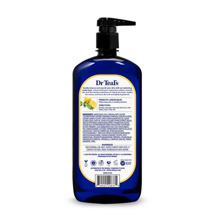 Dr Teal's Prebiotic Lemon Balm with Sage & Thyme Essential Oils Body Wash 710ml