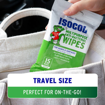 Isocol Multipurpose Antibac Wipes 15 Pack