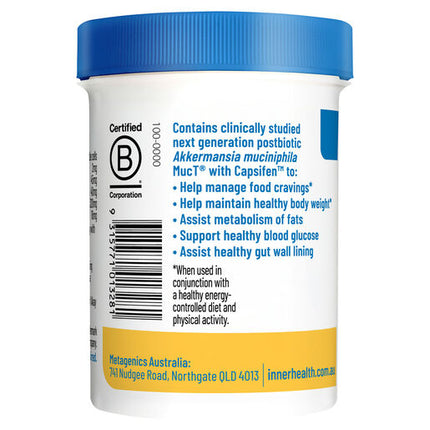 Inner Health Metabolism & Weight With Akkermansia Probiotic 30 Capsules