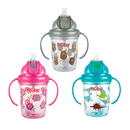 Nuby Flip N' Sip Soft Straw Trainer Cup 240ml