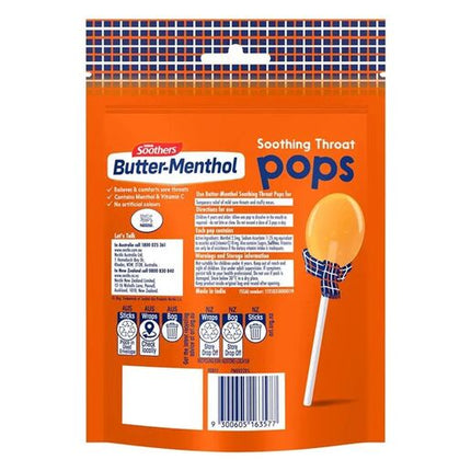 Nestle Butter Menthol Confectionery Soothing Throat Pops 8Loz