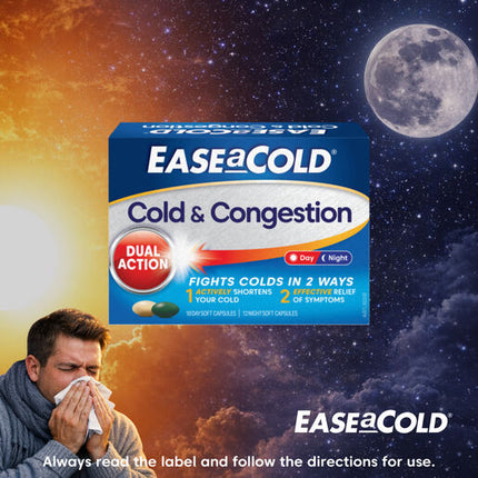 Ease A Cold Cold & Congestion Day & Night 30 Capsules