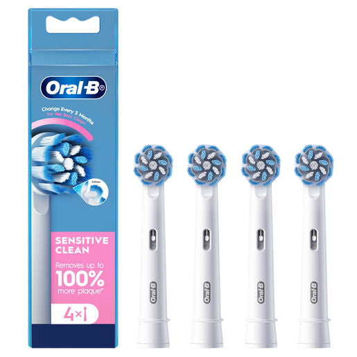Oral-B Sensitive Clean Electric Toothbrush Replacement Brush Heads, 4 Pack