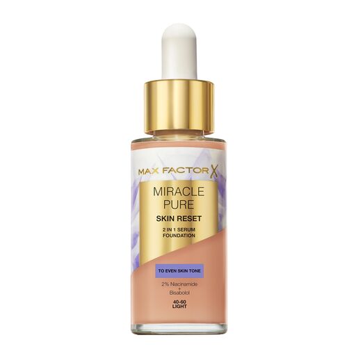 Max Factor Miracle Pure 2-In-1 Skin Reset Serum Foundation 40-60 Light