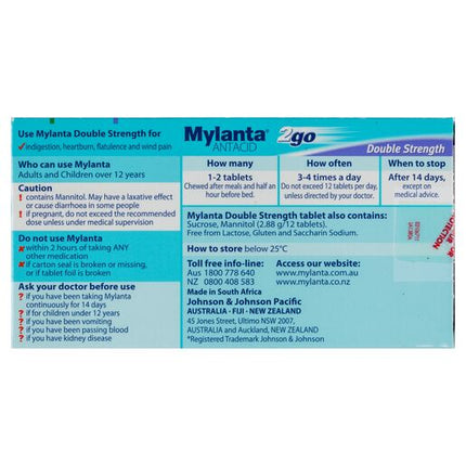 Mylanta 2go Antacid 24 Tablets