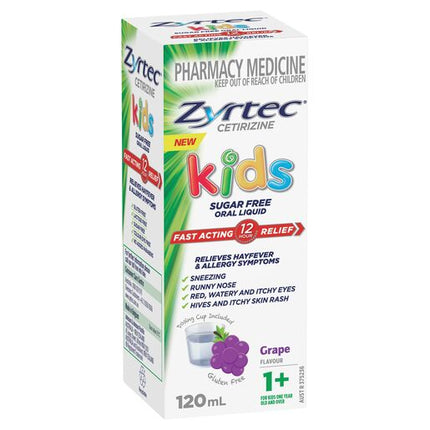Zyrtec Kids Allergy & Hayfever Oral Liquid Grape 120ml