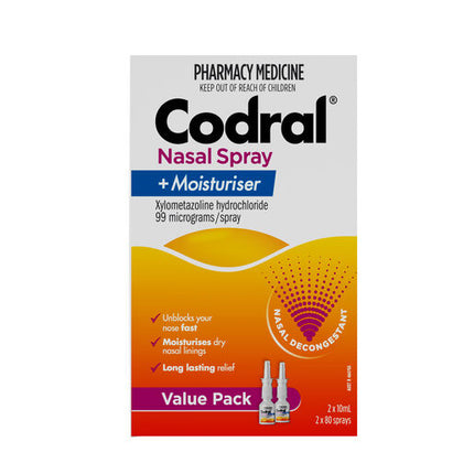 Codral Xylo Nasal Spray Twin Pack 2x10ml