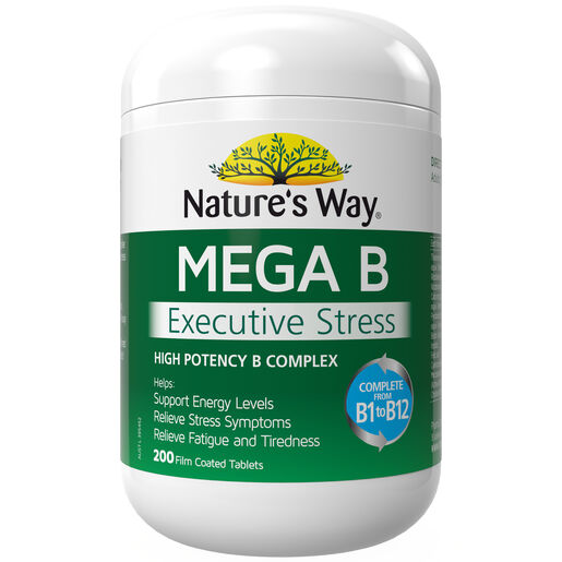 Nature's Way Mega B Executive Stress 200 Tablets