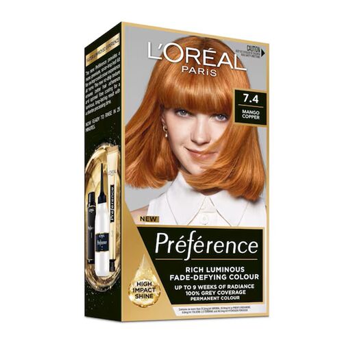 L'Oréal Paris Préférence Permanent Hair Colour - P74 Dublin (Mango Copper)