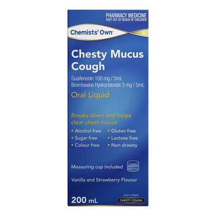 Chemists' Own Chesty Mucus Cough Liquid 200ml