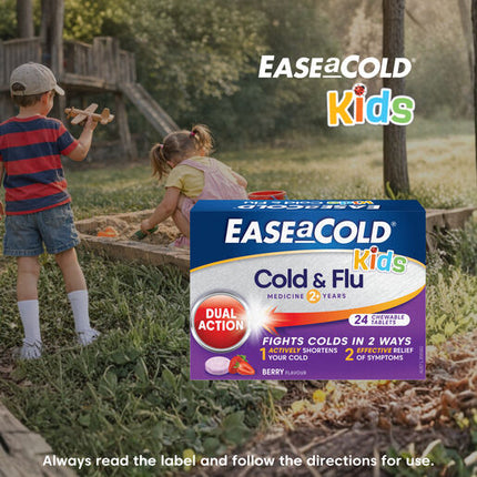 Ease A Cold Kids Cold & Flu 24 Chewable Tablets