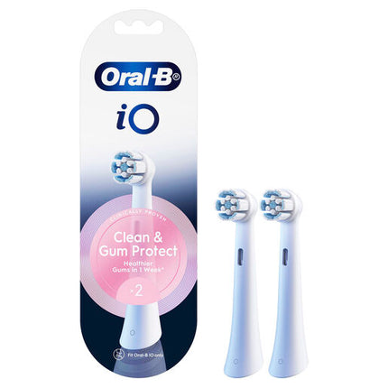 Oral-B iO Clean & Gum Protect Replacement Brush Heads White 2 Pack