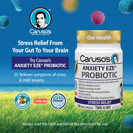 Caruso's Anxiety Eze Probiotic 60 Capsules