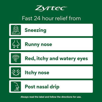 Zyrtec Rapid Acting Relief Hayfever & Allergy Liquid Capsules 28 Pack