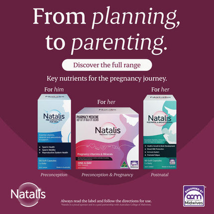 Natalis Pregnancy Support Vitamins & Minerals 100 Tablets