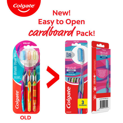 Colgate Advanced Slim Soft Toothbrush 3 Pack