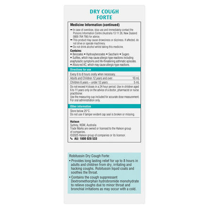 Robitussin Dry Cough Forte 200ml