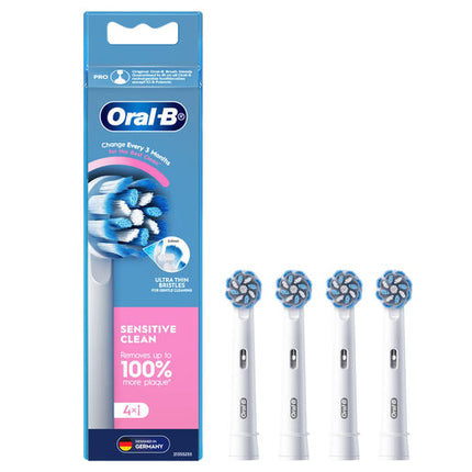 Oral-B Sensitive Clean Electric Toothbrush Replacement Brush Heads, 4 Pack